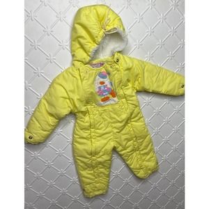 Vintage 70s/80s Yellow Snowsuit Baby Toddler 12mo